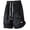 A-Black2386, variant on XIAONU Mens Solid Denim Shorts Elastic Waist Side Pockets Shorts