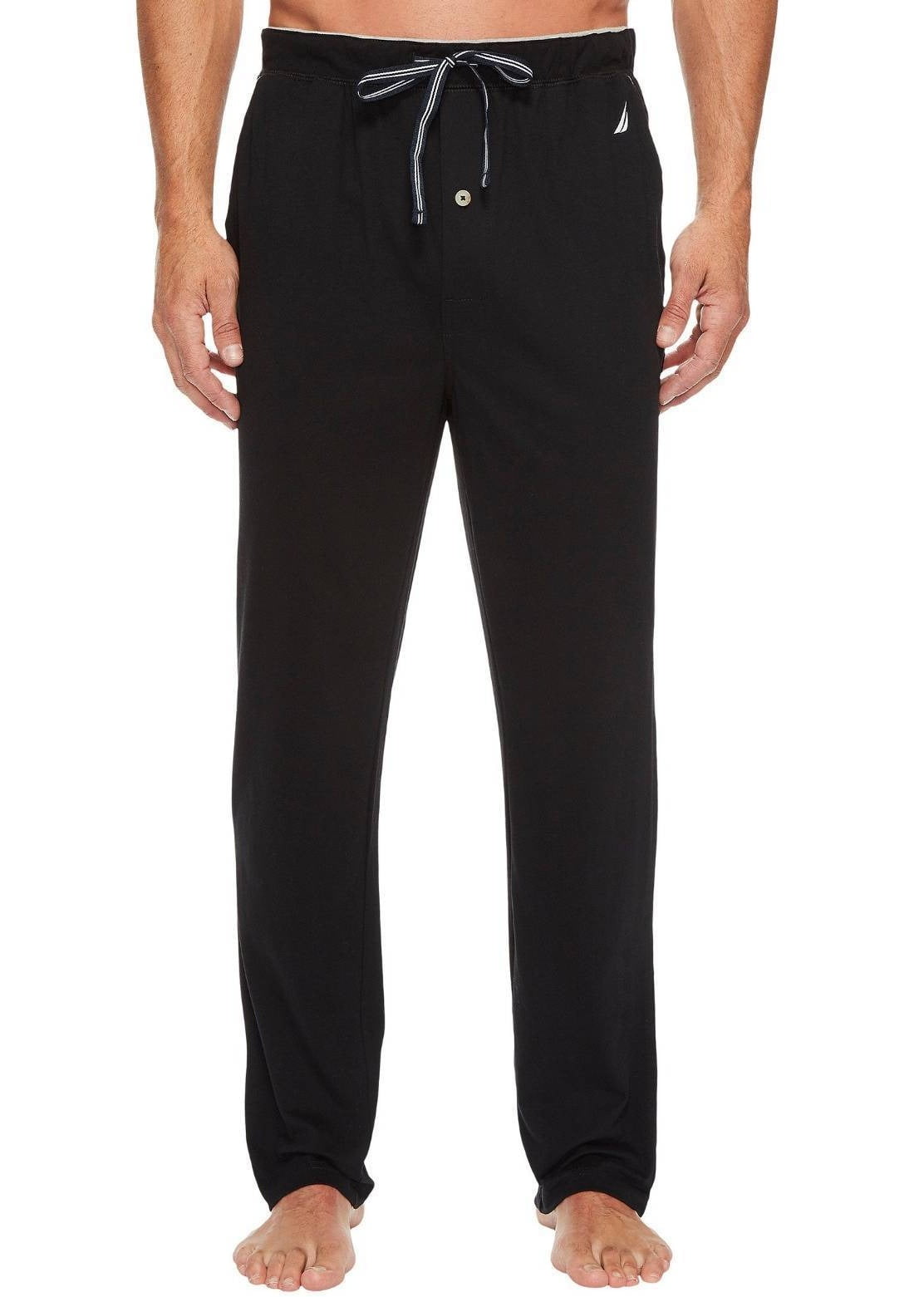 Nautica - Nautica NEW Black Mens Size Large L Drawstring Lounge Pants ...