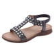 thumbnail image 2 of Sandalias de verano para mujer, sandalias planas sin cordones, zapatos romanos de cristal, sandalias informales con punta abierta Wmkox8yii  nm7651, 2 of 3
