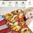 thumbnail image 3 of Orinice Popcorn Throw Blanket  Fun and Colorful Blankets for Movie Night, Popcorn  Throw, Popcorn Gifts for Women 50x60in, 3 of 6