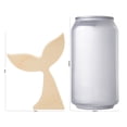 thumbnail image 2 of Chunky Mermaid Tail 4-inch, 1/2 inch Thick, Pack of 5 Unpainted Wood Cutouts for Crafts, & Summer Tiered Tray Decor Set, by Woodpeckers, 2 of 7