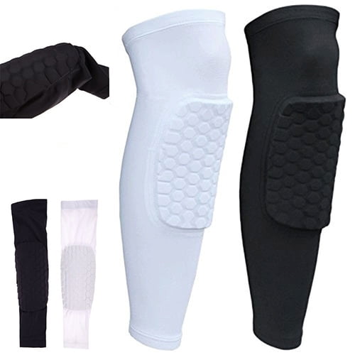 Honeycomb Crashproof Antislip Basketball Sports Long Sleeve Leg Knee Pad M-XL de 
