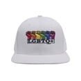 thumbnail image 1 of Gravity Threads LGBTQ+ Rainbow Fists Pride Patch Snapback Cap - White, 1 of 1