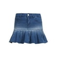 thumbnail image 1 of xiaxaixu Jupe Plissée Dégradée pour Femmes, Jupe en Denim Décontractée avec Poches, 1 of 9