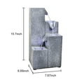 thumbnail image 4 of 15.7in High Tabletop Water Fountain with LED Light -  Indoor Modern Resin Waterfall Feature for Home and Office Soothing Decoration, 4 of 13