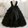 thumbnail image 2 of XXWXYD Sequin Flower Girl Dresses Wedding 𝖱uffles Sleeves Pageant Puffy Tulle Prom Gown Bridesmaid Princess Ball Gown Par𝗍y Dress First Comunion Christening 𝖱uffled Sleeve Flower Girl, 2 of 7