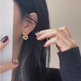 thumbnail image 3 of Clip On Hoop Earrings Gold Plated Non Pierced Hoop Chunky Clip on Hoop Earrings for Women, 3 of 5
