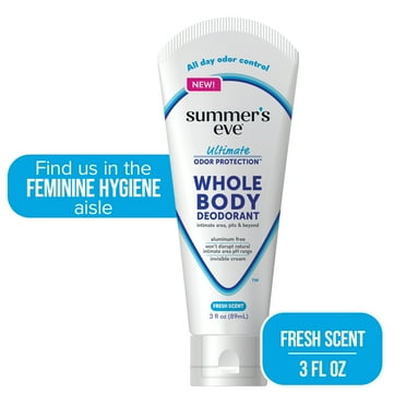 Summer's Eve, Whole Body Deodorant for Women, Ultimate Odor Control, Fresh Scent, 3 Fl Oz