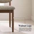 thumbnail image 4 of AFO Dining Chairs Set of 2 with Chenille Backrest and Wood Legs, Modern Mid-Century Upholstered Dining Chairs for Kitchen and Dining Room, Camel, 4 of 10