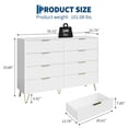 thumbnail image 4 of Sunvasagoo Fluted 8-Drawer Dresser for Bedroom, 55" Wide Modern Minimalist Chest of Wooden Drawers, Wide Clothes Storage Organizer, 4 of 8