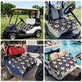 thumbnail image 6 of Golf Cart Seat Covers for 2 Seater,Christmas Snowman Microfiber Cart Seat Towel Blanket,Winter Black Grey Xmas Snow Cute Absorbent Breathable Non Slip Bench Seats Protector for Golf Course 51"x31", 6 of 9