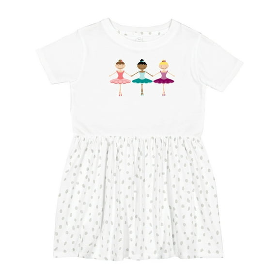 Inktastic Little Ballerina Trio Girls Toddler Dress