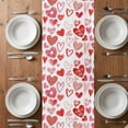 thumbnail image 6 of Valentine's Day Table Runner - 120 Inch Long, Kitchen Dining Table Runner Dresser Scarves, Watercolor Love Heart Romantic Me You Farmhouse Decor for Coffee Tables Wedding Party Banquet, 6 of 8