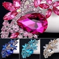 thumbnail image 4 of SmartBy Waterdrop Flower Brooch Pin Rhinestone Crystal Brooches Bouquet Wedding Jewelry, 4 of 7