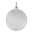 thumbnail image 5 of Auriga Fine Jewelry 925 Sterling Silver Rh-plt Engravable Round Front/Satin Back Disc Charm for Women (L-26mm, W-19mm), 5 of 6