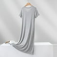 thumbnail image 3 of Mgmyaa Women's Casaul Dress V-Neck T-Shirt Dress Short Sleeve Lounge Loose Casual Summer Tunic Midi Dress, 3 of 5