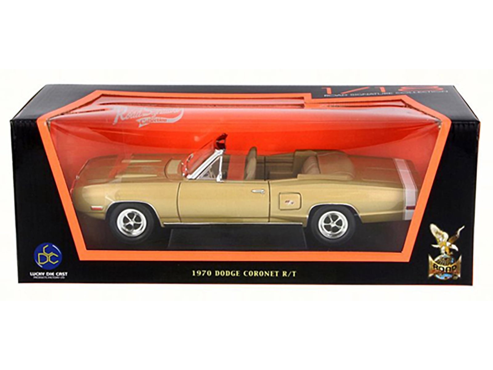 ミニカー Lucky Die Cast Dodge Coronet R/T 1970 1970 DODGE CORONET R/T GOLD 1/18 DIECAST MODEL CAR BY ROAD