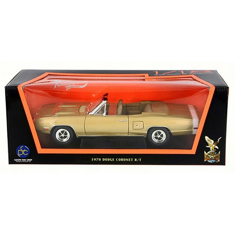 1970 Dodge Coronet R/T Gold 1/18 Diecast Model Car by Road