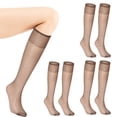 thumbnail image 4 of Tiqkatyck Compression Socks Clearance, 5 Pairs of Women's Silk Thigh High Socks Nylon Socks for Women Cosplay Costume Party Tights Accessories Warm Socks Compression Socks for Women Grey One Size, 4 of 4
