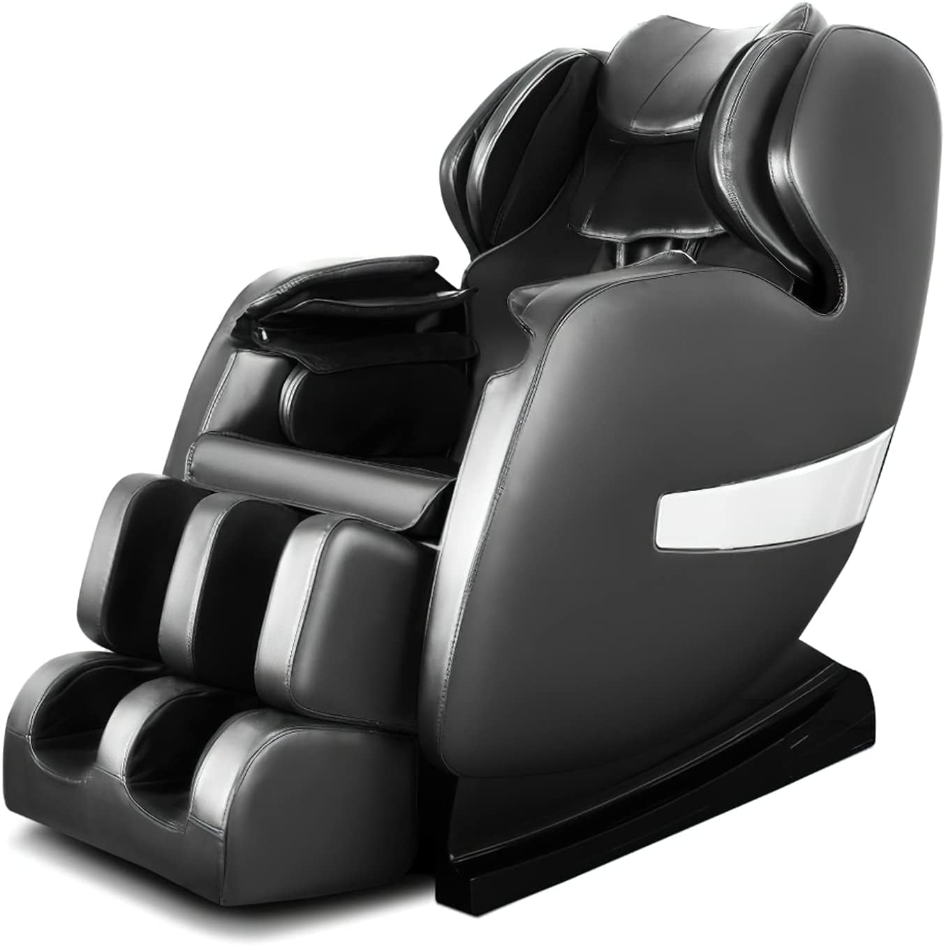 Easpearl 2023 4D Full Body Massage Chair Zero Gravity Shiatsu Recliner with Heat Thai Stretch Black, Size: One Size