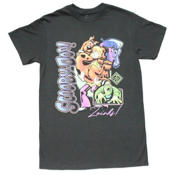 Scooby Doo Mens T-Shirt - Shaggy Holding Scooby Doo Zoinks!