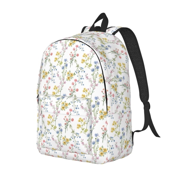 Fotbe Floral Mochila de Lona con Estampado, Mochila Duradera, Mochila Versátil de Alta Calidad, Mochila Compacta Vintage-Medium