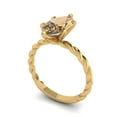 thumbnail image 2 of Clara Pucci 14K Yellow Gold Solid Gold Champagne Solitaire Anniversary Ring for Women - 2 cttw Marquise Cut, 2 of 7