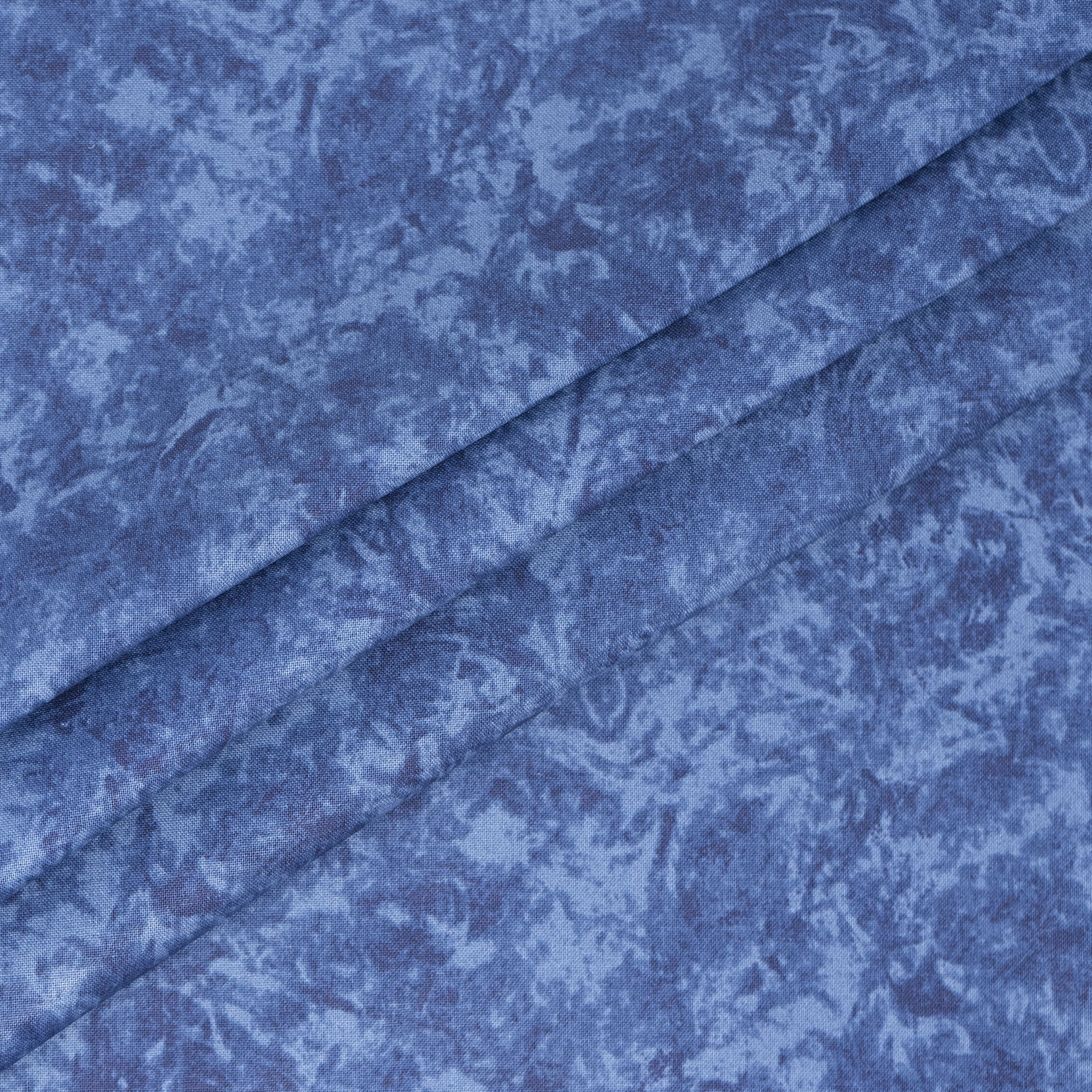 Waverly Inspirations 1 Yard Cut 100% Cotton Prints Fabric, Navy Batik, 44" Wide for Quilting & Sewing