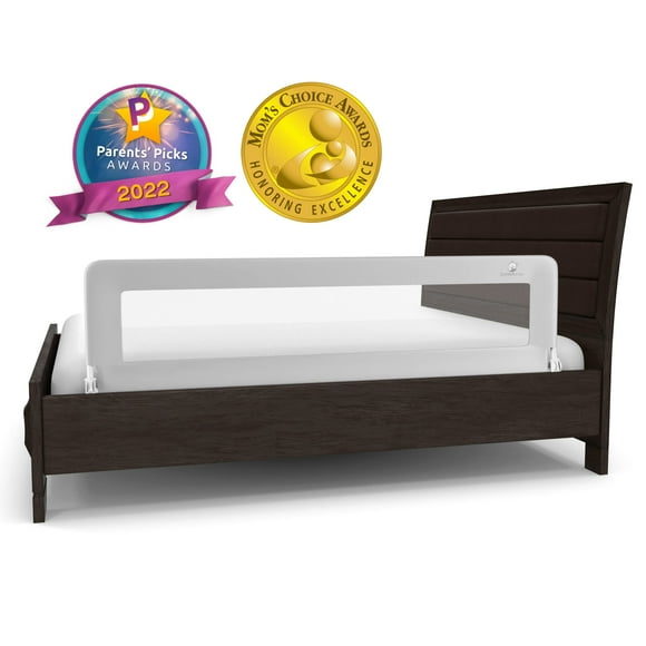 comfyBumpy 59 inch Extra Long Toddler Bed Rails - Baby Bed Rail guard for Kids, Twin, Full, King and Queen Beds - Adjustable Bed Rail for Toddlers - Baby Bed Side Bedrails - gray, XL (59 x 195)