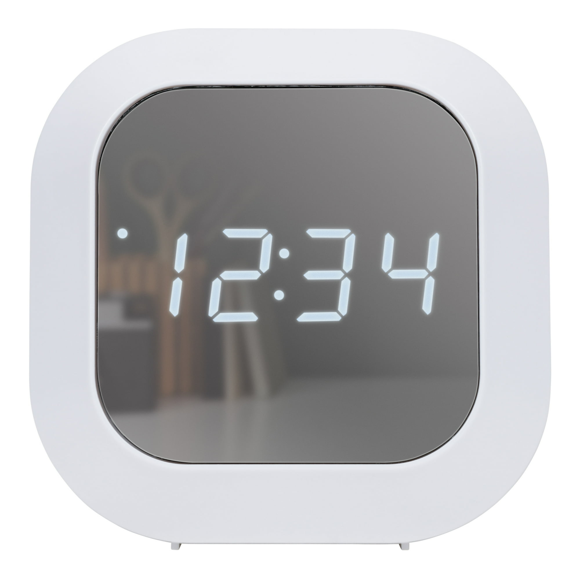 Equity by La Crosse Small Digital Square Mirrored Deep Sleep Alarm Clock photo Equity by La Crosse Small Digital Square Mirrored Deep Sleep Alarm Clock image