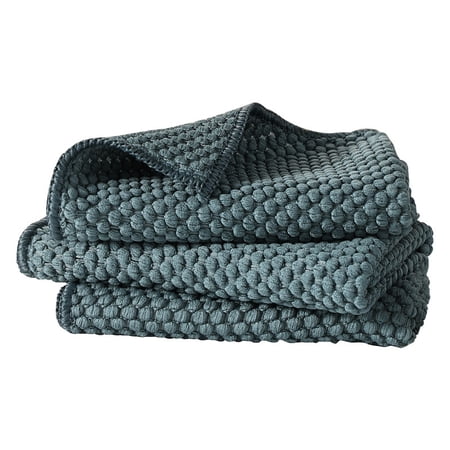 3PCS Pearl Texture Microfiber Cleaning Cloths Reusable Absorbent Kitchen Towels Non-Scratch Lint-Free Dish Rags for Kitchen Bathroom Glass & All-Purpose Cleaning Green
