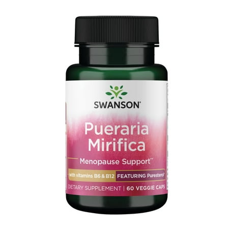 Swanson Pueraria Mirifica with B6 and B12 60 Veggie Capsules