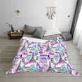 thumbnail image 6 of KLL Eiffel Tower and Hearts Print Fleece Throw Blanket, Horizontal Fleece Bedding Cute Soft Blankets Comfy Fleece Flannel Plush Home Decor for Couch & Bed -80"x60", 6 of 9