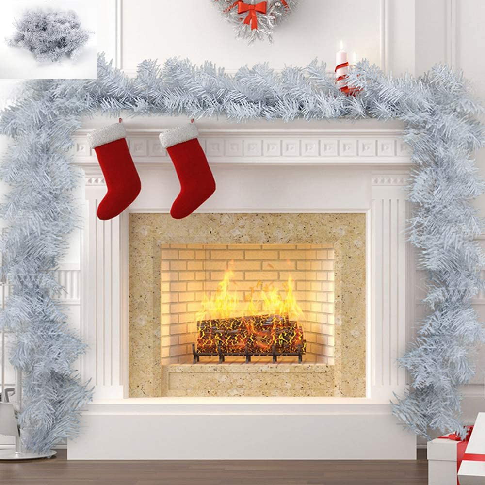 9FT Rattan Garland String Light Christmas Vine Strip Xmas Fireplace Decor Wreath 