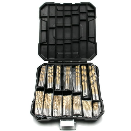 

Tiyuyo 99PCS Universal Drill Bit Set Coated Twisted High Speed Steel Power Heads