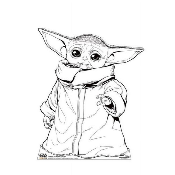 18 x 14 in. Color Me The Child Cardboard Cutout, The Mandalorian