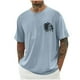 thumbnail image 1 of Tops para hombre, blusas y camisas de cuello redondo y manga corta para hombre, blusas casuales de moda con cuello redondo y estampado para hombre, blusas de poliéster para hombre., 1 of 4