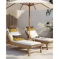 thumbnail image 4 of Summer Flowers Outdoor Head Resting Pillows with Insert Watercolor Sunflower Letter Print Wood Grain 2 Pack Waterproof Lumbar Pillows with Adjustable Strap for Patio Recliner Beach Chair, 11"x16", 4 of 7