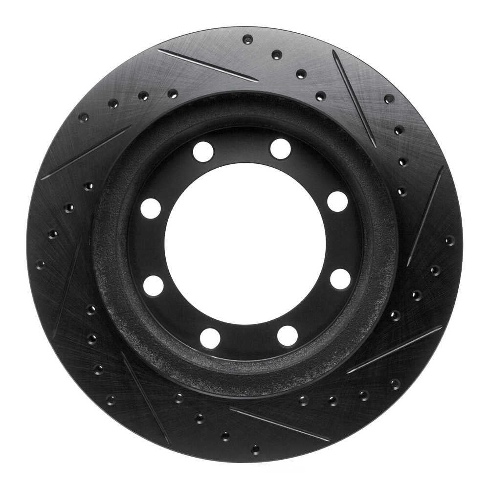 Dynamic Friction Company 633-54143L DFC Brake Rotor - Drilled And Slotted - Black