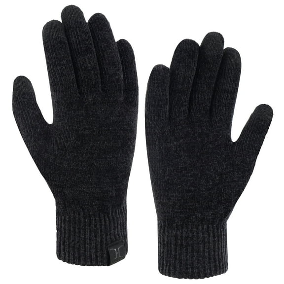 FZ FANTASTIC ZONE Womens Winter Warm Touch Screen Gloves Chenille Elastic Cuffs Knit Gloves for Women Cold Weather Gifts