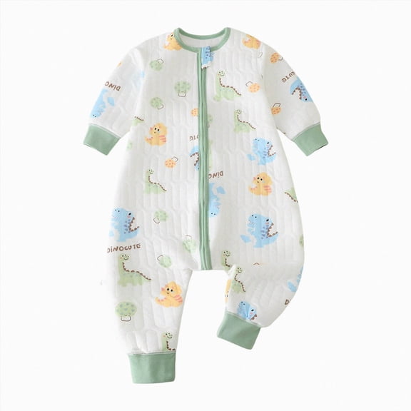larppty Baby Sleep Sack with Legs Infant Sleepsuit Newborn Long Sleeve Wearable Blanket for Boys Girls 0-18 Months (Light Blue)