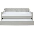 thumbnail image 4 of ClickDecor Carmina Upholstered Twin Size Daybed with Roll Out Trundle, Beige, 4 of 10