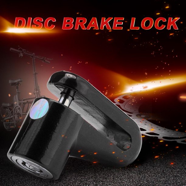 Bloqueo De Frenos De Disco Bicicleta Patineta Bloqueo de frenos de disco de ruedas antirrobo con marco de bloqueo para scooter M365 (negro)