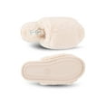 thumbnail image 5 of Jessica Simpson Womens Plush Faux Fur Fuzzy Slide On Open Toe Slipper with Memory Foam, 5 of 9