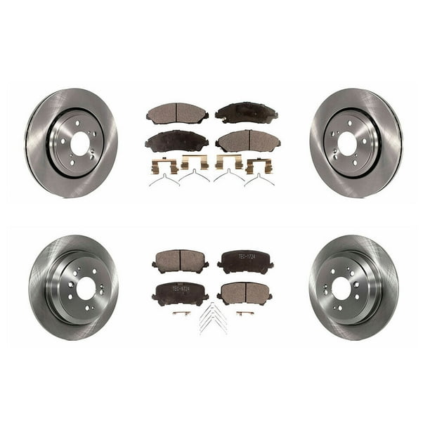 Front & Rear Ceramic Brake Pads & Rotors For Honda 1618 Pilot 1718