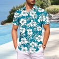 thumbnail image 2 of Purcolt Hawaiian Shirts for Men Summer Casual Short Sleeve Collared Button Down Shirts Novelty Tropical Print Beach Shirts Comfortable Tee Tops, 2 of 6