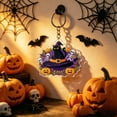 thumbnail image 3 of Ailezt Halloween Decor Halloween Acrylic Hanging 4 Different Designs 15cm Cute Pumpkin Skeleton Pendant Trick Or Party Window Door Hanging OPP Packagin, 3 of 4
