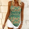 thumbnail image 4 of Hvot&aat Women's Plus Size Boho Floral Printed Camisole Sleeveless Spaghetti Strap Asymmetrical Hem Vest for Summer Vacation Beach, 4 of 5
