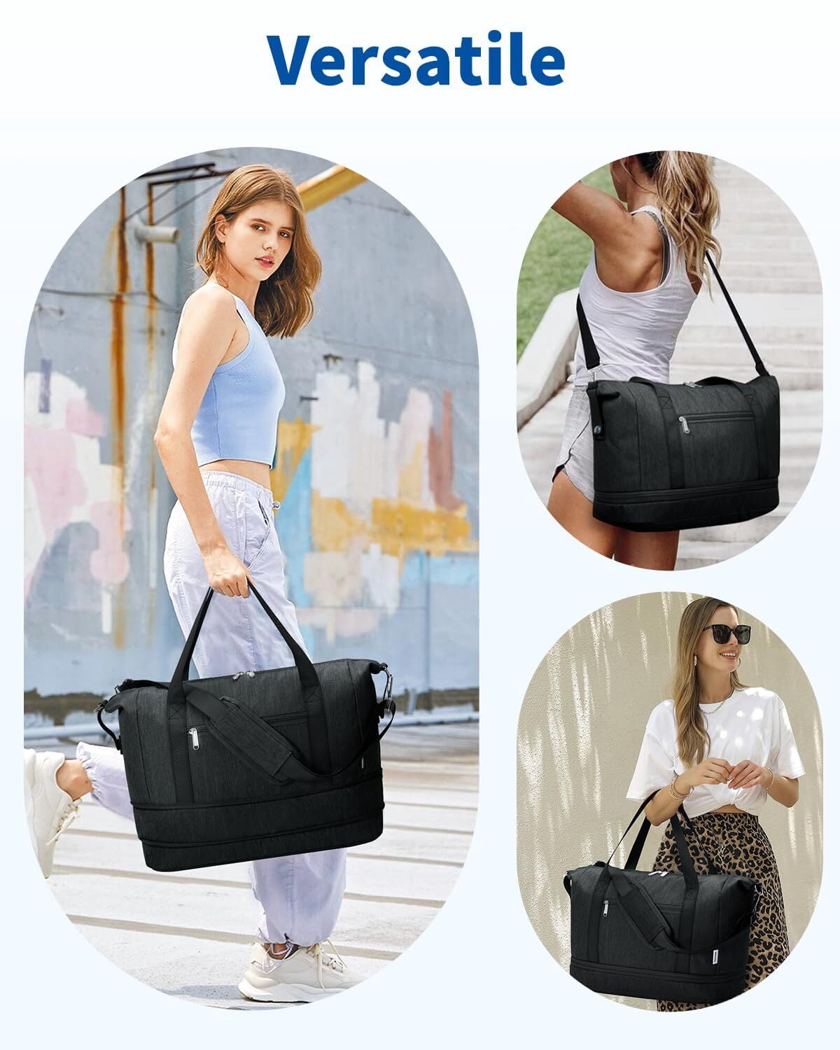 Travel Duffel Bag for Spirit Airlines Personal Item Bag 18x14x8 Underseat Carry on Cabin Bags Underseat, Expandable Weekend Overnight for Women Men