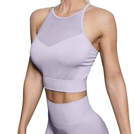 

Sports Bras for Women Solid Color Yoga Crop Tops Vest